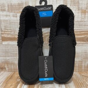 Cuddl Duds Boys Black Slippers